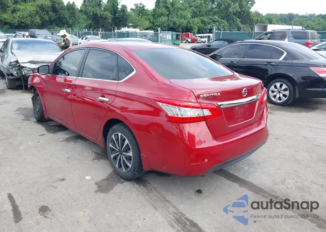 2014 Nissan Sentra Fe+ S/Fe+ Sv/S/Sl/Sr/Sv z USA, uszkodzony, nr VIN 3N1AB7AP7EL646295